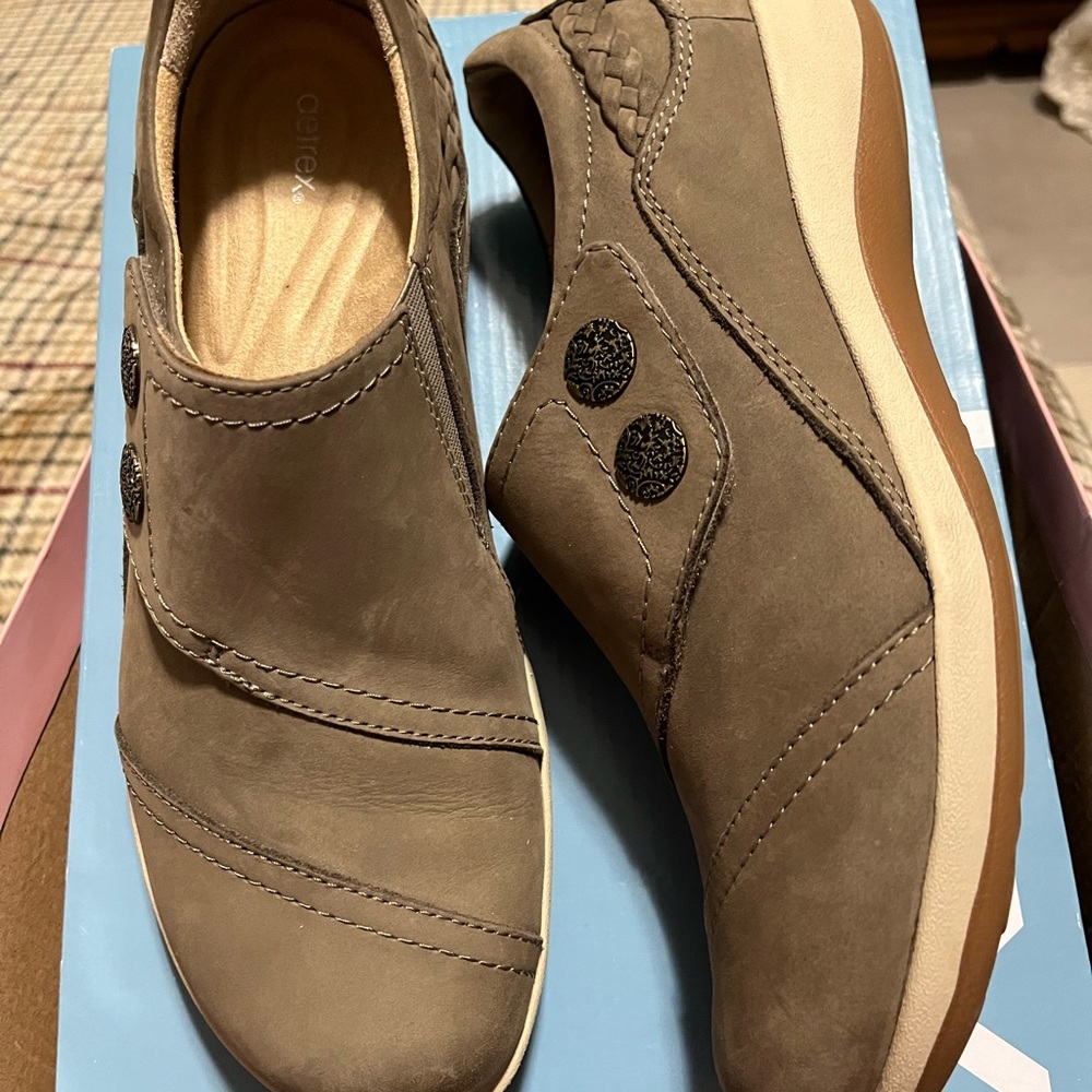 Aetrex Karina Warm Grey Slip On